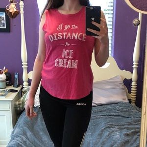 “I Go the Distance for Ice Cream” Tank Top